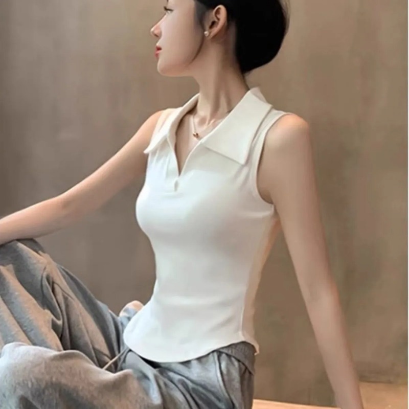 Женский белый укороченный топ- – обзор и цена Tank Top Ribbed